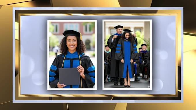 design a graduation, retirement, and awards photo slideshow video