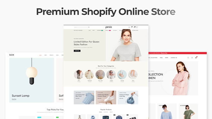 build shopify ecommerce website, setup shopify online store