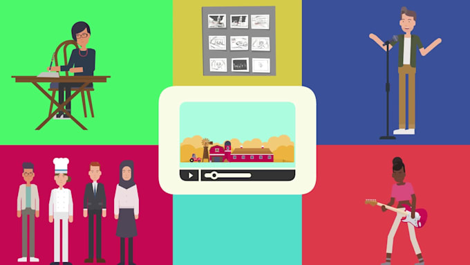 create attractive 2d cartoon animation and explainer video