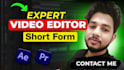 professional short form and reels video editor
