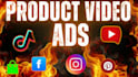 create engaging product video ads for tiktok, facebook and instagram , shopify