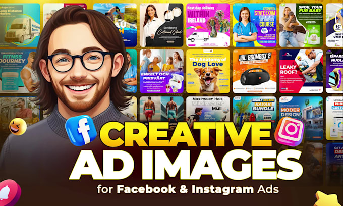 design ad creative, facebook ad image, instagram post or social media creative