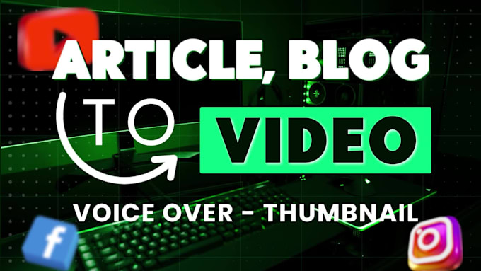 create videos from blog posts, articles with voiceover