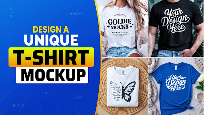 create t shirt mockup, tshirt video mockup, and 3d mockups