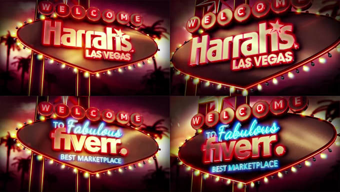 create this custom las vegas logo intro animation