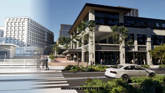 do realistic architectural cinematic for your bim or 3d model in a few days