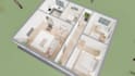 create a 3d interior walkthrough video and 3d floor plan for real estate