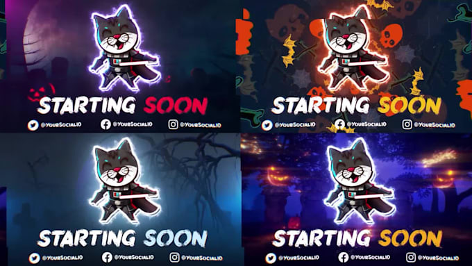 create halloween video for twitch overlay animated alerts, webcam overlay