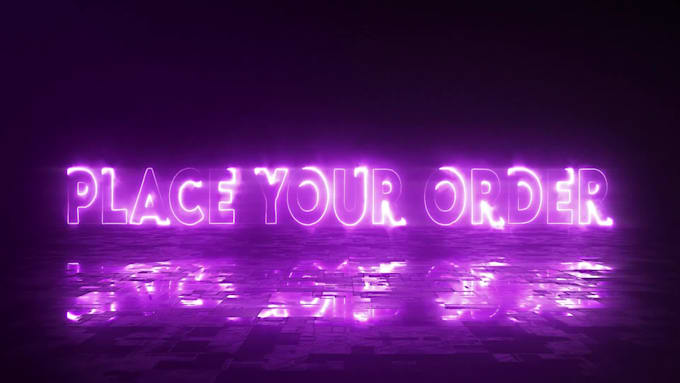 create electric neon logo animation