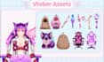 custom vtuber asset, pet, chair, clothes, prop for streaming