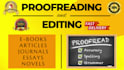 proofread and edit your english language manuscript professionally