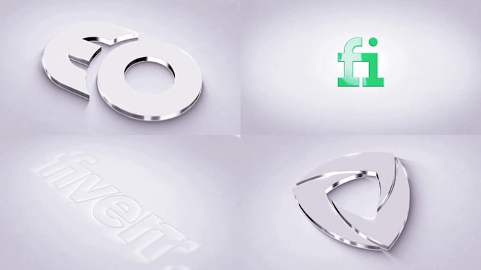 3d clean elegant logo reveal
