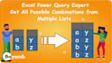 create all possible combinations from multiple lists in excel
