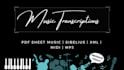 do sheet music transcription, midi and musicxml files