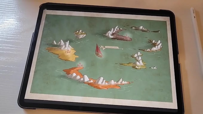 draw your fantasy map on procreate app