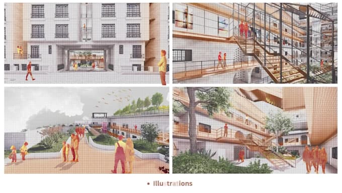 do architecture diagrams, concepts and detailed 3d rendering