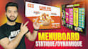 design digital screen menu board for restaurant