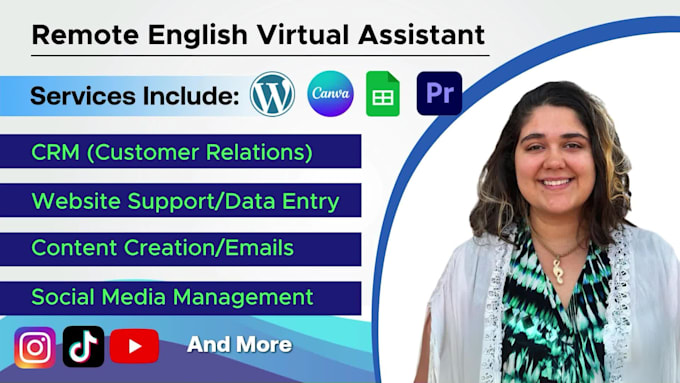 be your american virtual assistant and content creator