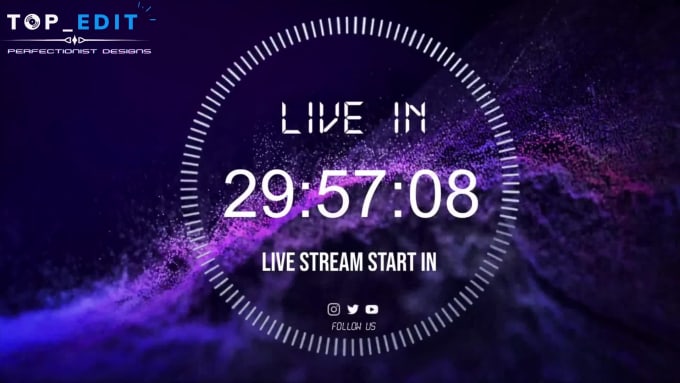 Create catchy countdown timer for your live streaming by Top_edit | Fiverr