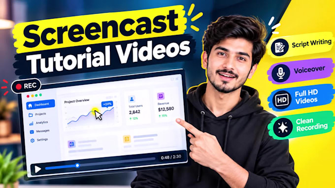 do professional screen recording, screencast tutorial videos