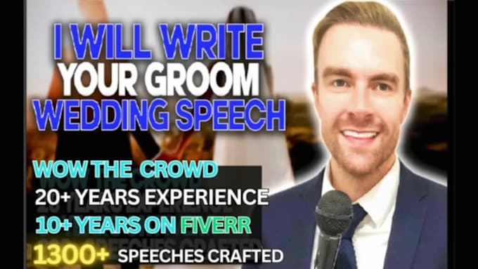 write your epic groom wedding speech, tribute vows or toast