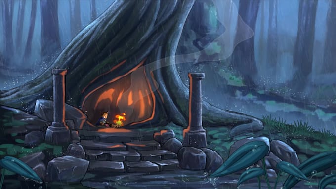 create 2d animated cinematic game trailer for indie games
