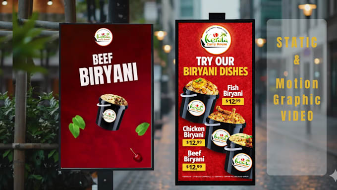 design digital menu board TV menu for restaurant led menu