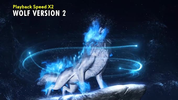 video intro outro of horse, wolf, lion or panther, logo animation