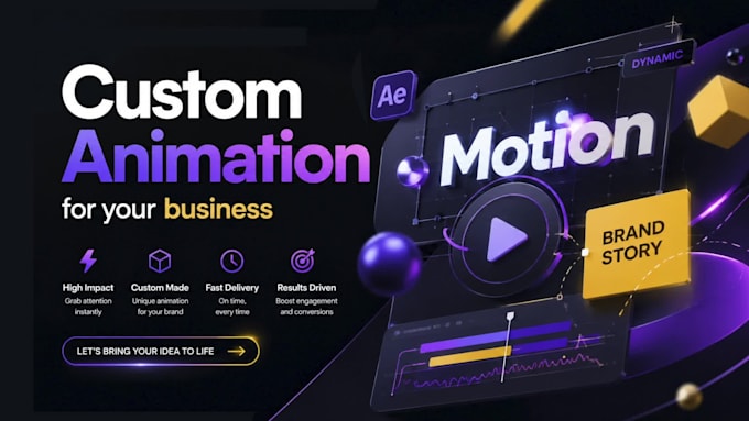 make motion graphics, ads animation, edit after effects template
