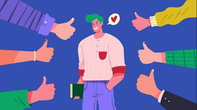 create an animated GIF for the logo, icon and character