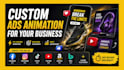 make custom animaion, motion graphics, edit after effects template