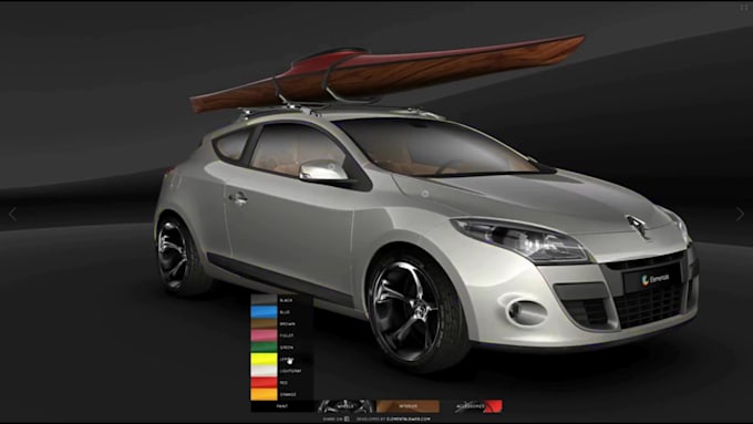 develop 3d product configurator automotive car using webgl threejs verge3d