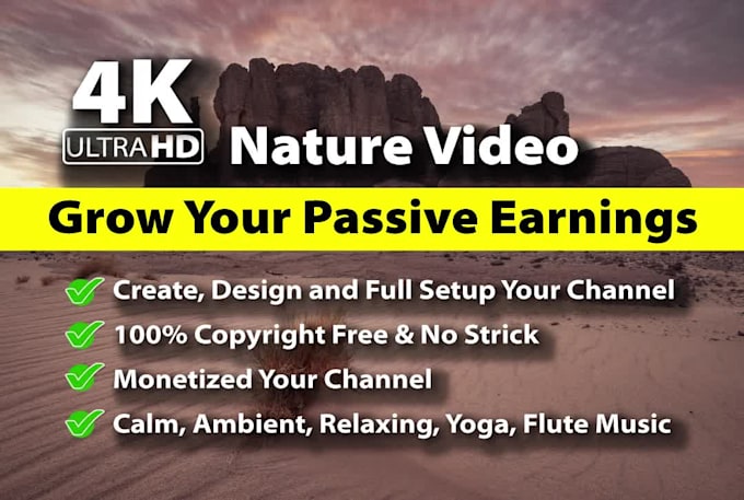 create youtube channel with 4k meditation and relaxing music videos