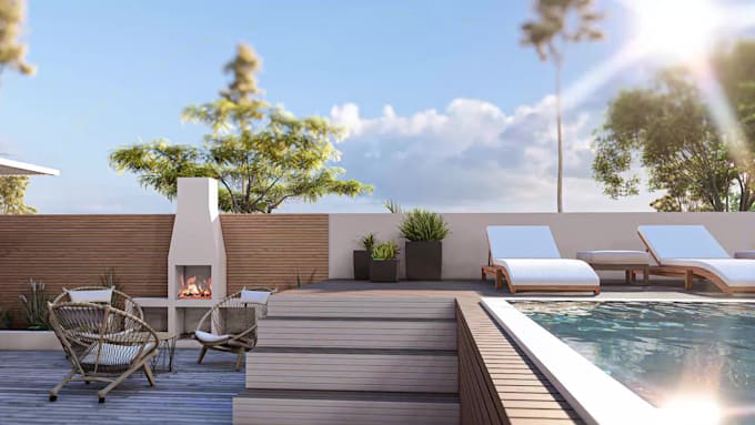 do backyard landscape design, 3d garden and patio plan