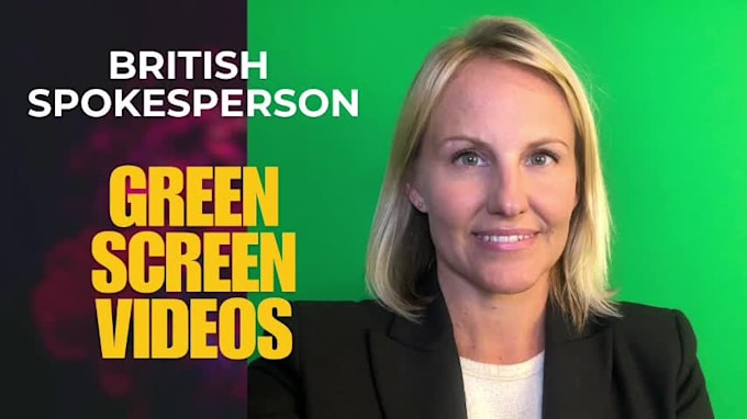 be your british presenter on green screen