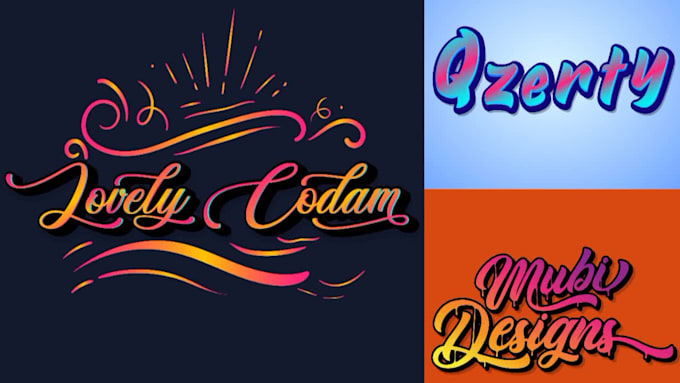 make a creative lettering logo design