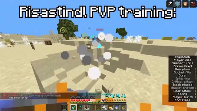 train you in minecraft pvp to improve aim, combos, and more