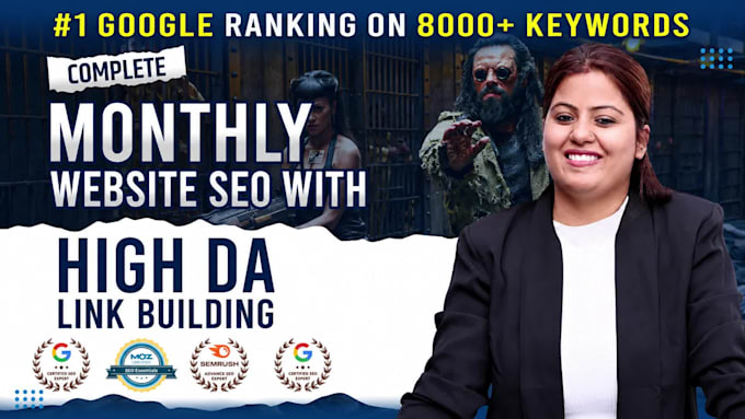 do complete monthly SEO service with on page and off page for 1st rank