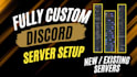 setup custom discord server for crypto, gaming, dayz, rust ,fivem discord server