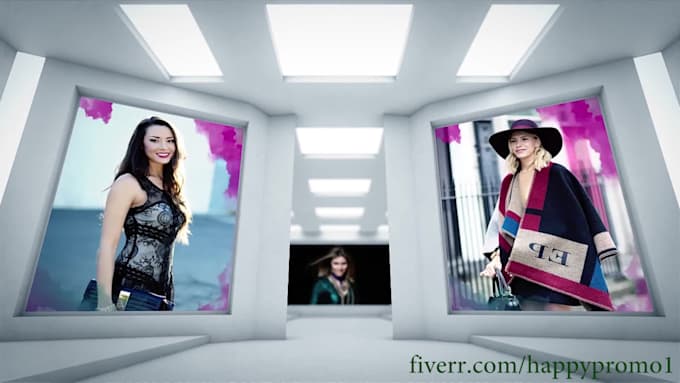 create watercolor paint slideshow intro or promo video