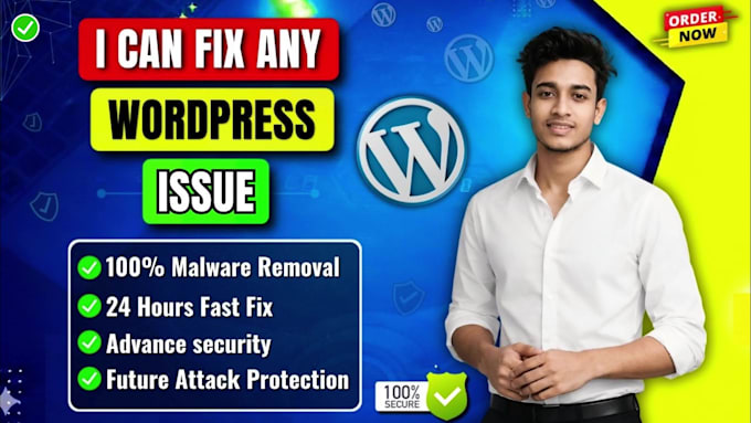 fix wordpress malware removal, critical error, fatal error and fast security