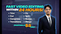 trim, cut, split, merge, compress or convert video for you