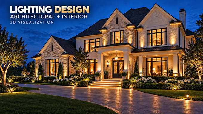 create realistic architectural and interior lighting design for your project