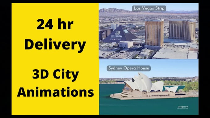 Hot Review! I will make cool 3d animations of any city or place  for $20