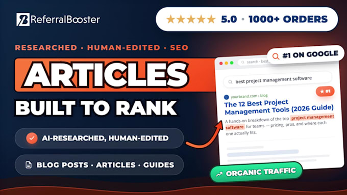 write human proofread SEO articles and blog posts that rank