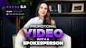 make a promotional spokesperson video