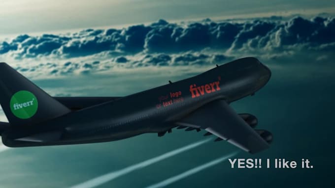 promote your logo on this airplane video