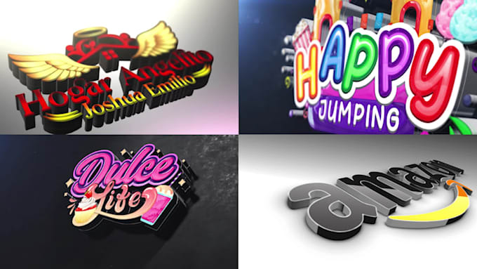 create 3d logo animation or youtube intro video