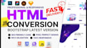 convert figma, PSD to responsive HTML CSS bootstrap 5