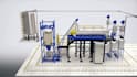 create 3d industrial machinery, manufacturing and factory process animation